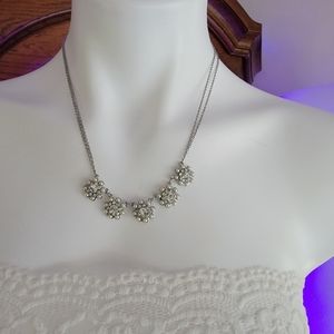 Eclat. Faux Pearl & stone necklace/earrings set. Nwt.